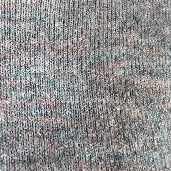 Dreamers Sweater Small Gray Pink Mock Neck Long Sleeve Knit Relaxed Fit - Picture 11 of 12